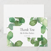 Eucalyptus Boho Groenery Huwelijksbedankje Bedankkaart (Voorkant / Achterkant)