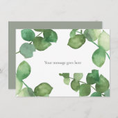 Eucalyptus Boho Groenery Uw Bericht Bedankkaart (Voorkant / Achterkant)