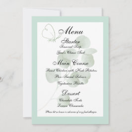 Eucalyptus Boho Huwelijksmenu Sjabloon, Ontvangst Kaart