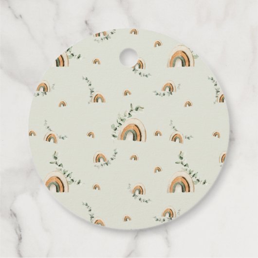 Eucalyptus boho kinderkamer kleding baby meisje do bedankjes labels (Achterkant)