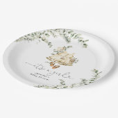 Eucalyptus boho kinderkamer kleding baby shower papieren bordje (Gekanteld)