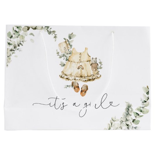 Eucalyptus boho kinderkamer kleding Het is een mei Groot Cadeauzakje (Achterkant)