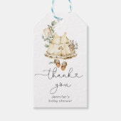 Eucalyptus boho kinderkamer regenbogen baby girl s cadeaulabel (Voorkant)