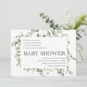 Eucalyptus Boho Rainbow Genderneutraal Baby shower Kaart (Staand voorkant)