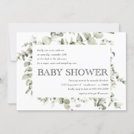 Eucalyptus Boho Rainbow Genderneutraal Baby shower Kaart
