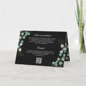 Eucalyptus Boog Foto Zwarte QR Code Trouwen (Achterkant)