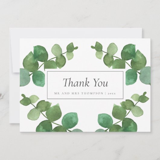 Eucalyptus Bos Bruiloft Bedankt (Voorkant)