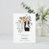 Eucalyptus Bos Geometrische Trouw Dank Je Briefkaart (Staand voorkant)