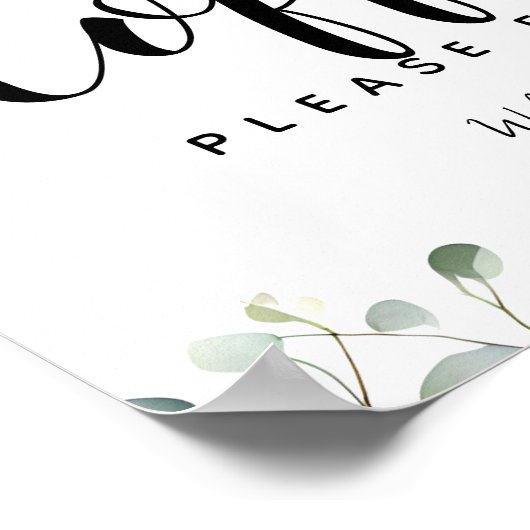 Eucalyptus botanic Coffee bar station teken Poster (Hoek)