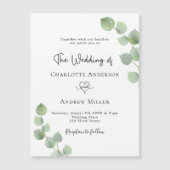 Eucalyptus botanical bruiloft nodigmagnet (Voorkant)