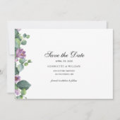 Eucalyptus Botanical Foliage Script Save The Date (Voorkant)