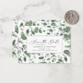 Eucalyptus botanical folium modern notitiekaartje (Voorkant / Achterkant in situ)