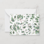 Eucalyptus botanical folium modern notitiekaartje (Achterkant)