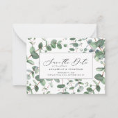 Eucalyptus botanical folium modern notitiekaartje (Voorkant)