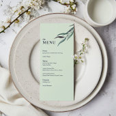 Eucalyptus Botanical Garden Wedding Dinner Menu