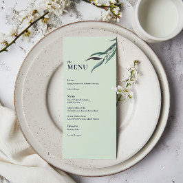 Eucalyptus Botanical Garden Wedding Dinner Menu