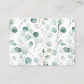 Eucalyptus Botanical Gold Letter Meal Choice Informatiekaartje (Achterkant)