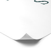 Eucalyptus Botanical Green Letter Baby shower Sign Poster (Hoek)