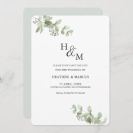 Eucalyptus Botanical Green Sophisticding S Save The Date