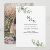Eucalyptus Botanical Green Sophisticding S Save The Date (Voorkant / Achterkant)