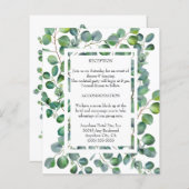 Eucalyptus Botanical Greenery Enclosure Kaart (Voorkant / Achterkant)