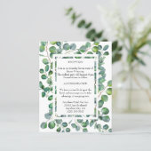 Eucalyptus Botanical Greenery Enclosure Kaart (Staand voorkant)