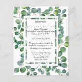 Eucalyptus Botanical Greenery Enclosure Kaart (Voorkant)