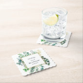Eucalyptus Botanical Greenery Leaves Wedding Kartonnen Onderzetters (Insitu)