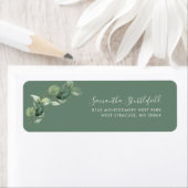 Eucalyptus Botanical Greenery Return Address Etiket (Insitu)