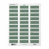 Eucalyptus Botanical Greenery Return Address Etiket (Full Sheet)
