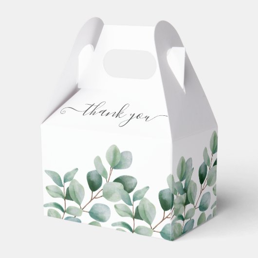 Eucalyptus Botanical Greenery Wedding Bedankdoosjes (Achterkant)