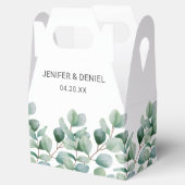 Eucalyptus Botanical Greenery Wedding Bedankdoosjes (Geopend)