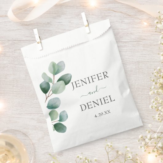 Eucalyptus Botanical Greenery  Wedding Bedankzakje (Geknipt)