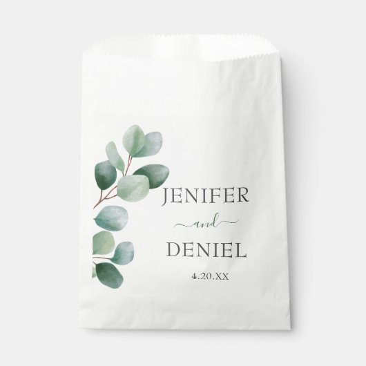 Eucalyptus Botanical Greenery  Wedding Bedankzakje (Voorkant)