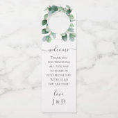 Eucalyptus Botanical Greenery  Wedding Flessenhanger (Voorkant)