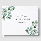 Eucalyptus Botanical Greenery  Wedding Gastenboek (Voorkant)