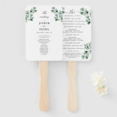 Eucalyptus Botanical Greenery  Wedding Handwaaier (Voorkant en achterkant)