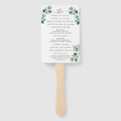 Eucalyptus Botanical Greenery  Wedding Handwaaier (Achterkant)