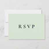 Eucalyptus Botanical Greenery Wedding Invitation,  RSVP Kaartje (Achterkant)