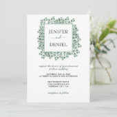 Eucalyptus Botanical Greenery  Wedding Kaart (Staand voorkant)