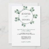 Eucalyptus Botanical Greenery Wedding Kaart (Voorkant)