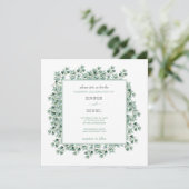 Eucalyptus Botanical Greenery wedding Kaart (Staand voorkant)