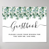 Eucalyptus Botanical Greenery  Wedding Poster (Voorkant)