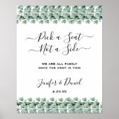 Eucalyptus Botanical Greenery  Wedding Poster (Voorkant)