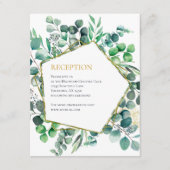 Eucalyptus Botanical Greenery Wedding Reception Informatiekaartje (Voorkant)