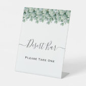 Eucalyptus Botanical Greenery Wedding Reclamebord Met Voetstuk (Voorkant)