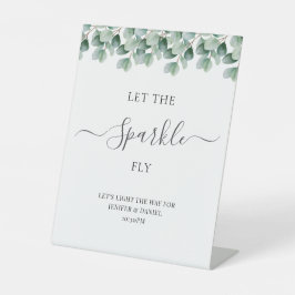 Eucalyptus Botanical Greenery Wedding Reclamebord Met Voetstuk