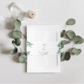 Eucalyptus Botanical Greenery Wedding Uitnodigingen Wikkel