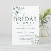 Eucalyptus Botanical Letter Vrijgezellenfeest Kaart (Staand voorkant)