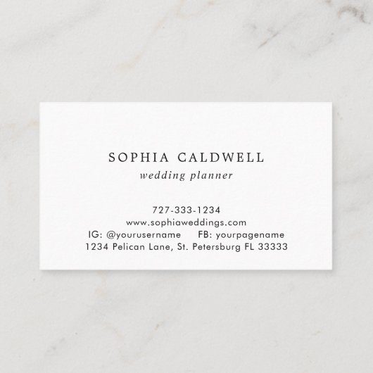 Eucalyptus Botanical Minimalist Visitekaartje (Achterkant)